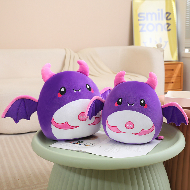 Purple Batball Plush Doll Pillow Bat Plushies Creative Design Soft, Comfortable, Warm Home Decoration 16