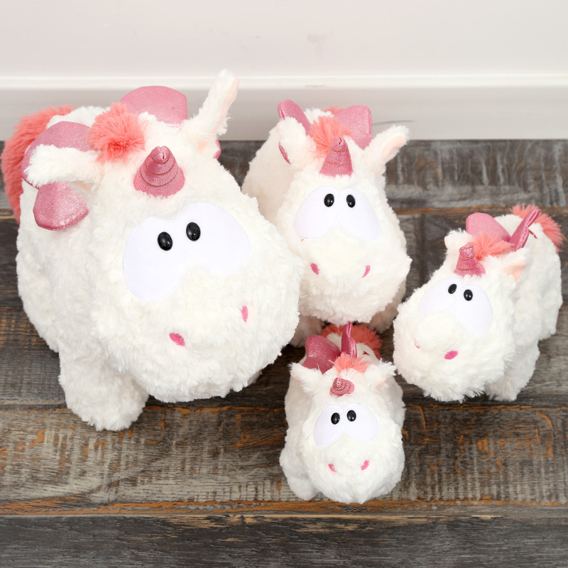 Wholesale Factory Hot Sale Pink And White Unicorn Plush Toy Kawaii Creative Stuffed Animal Big Eye Soft Toy For Kid 15