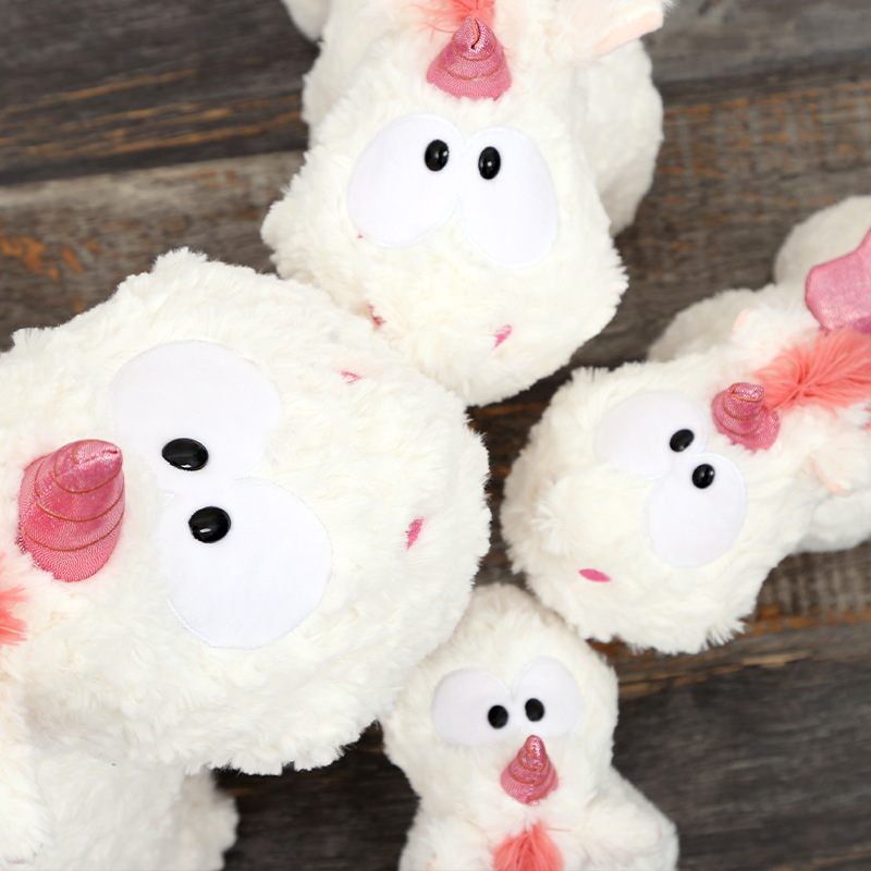 Wholesale Factory Hot Sale Pink And White Unicorn Plush Toy Kawaii Creative Stuffed Animal Big Eye Soft Toy For Kid 17