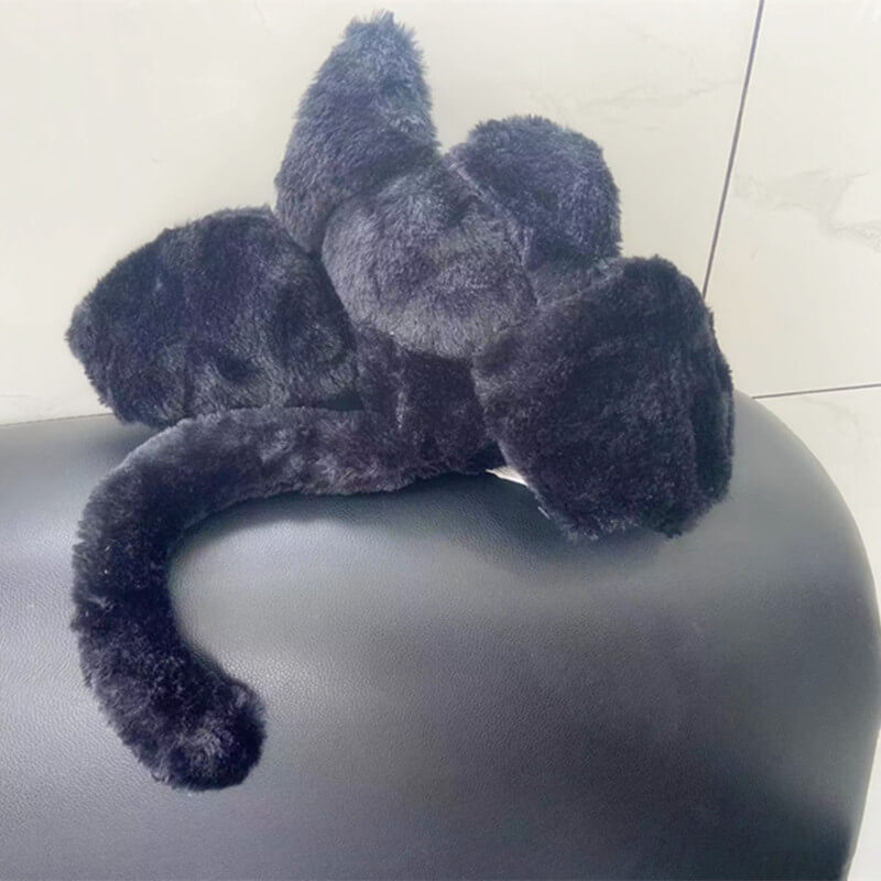 Peluche de murciélago negro grande de 35 cm con diseño de cielo volador, juguete kawaii, animal creativo, espíritu mágico, juguetes suaves para niños. 13