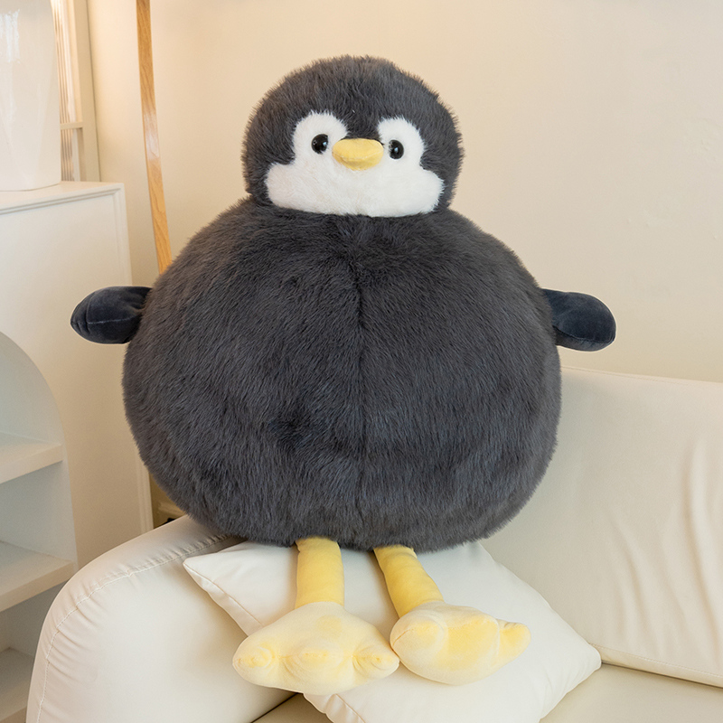 Factory direct sales of dark gray penguin plush toy with creative design, soft, comfortable and warm home decor 11