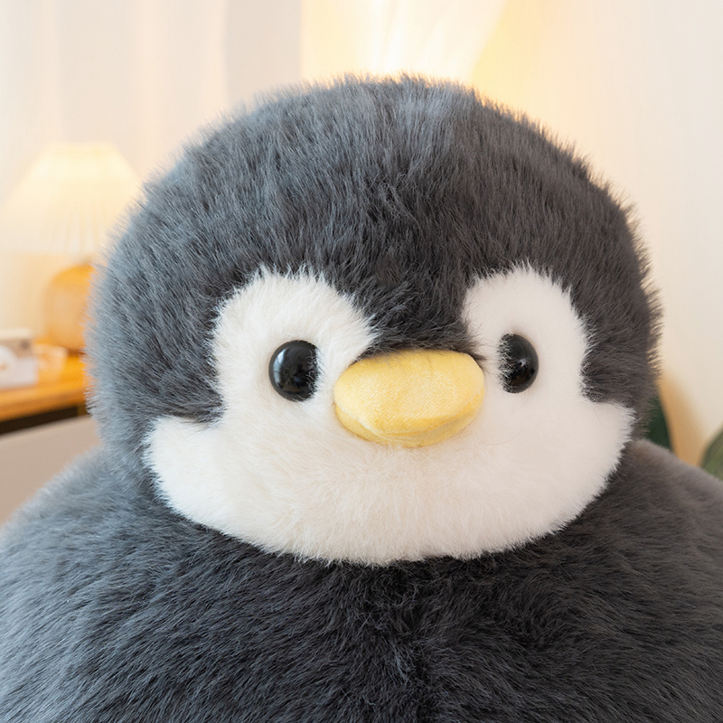 Factory direct sales of dark gray penguin plush toy with creative design, soft, comfortable and warm home decor 15