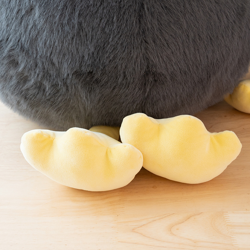 Factory direct sales of dark gray penguin plush toy with creative design, soft, comfortable and warm home decor 16