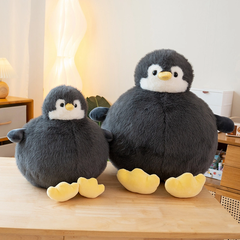 Factory direct sales of dark gray penguin plush toy with creative design, soft, comfortable and warm home decor 1