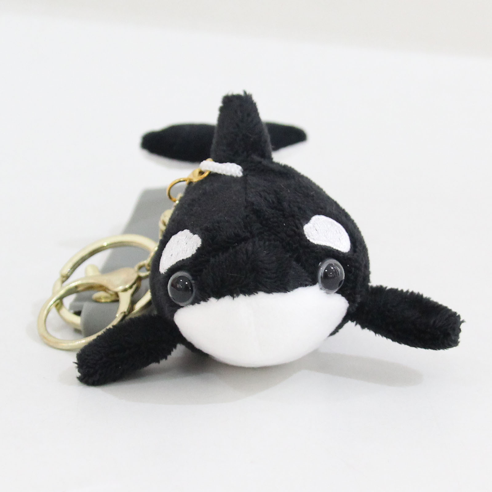 Lindo llavero de peluche de orca, muñeco de ballena suave, colgante de ballena de peluche, juguete de animal de peluche de algodón PP 11