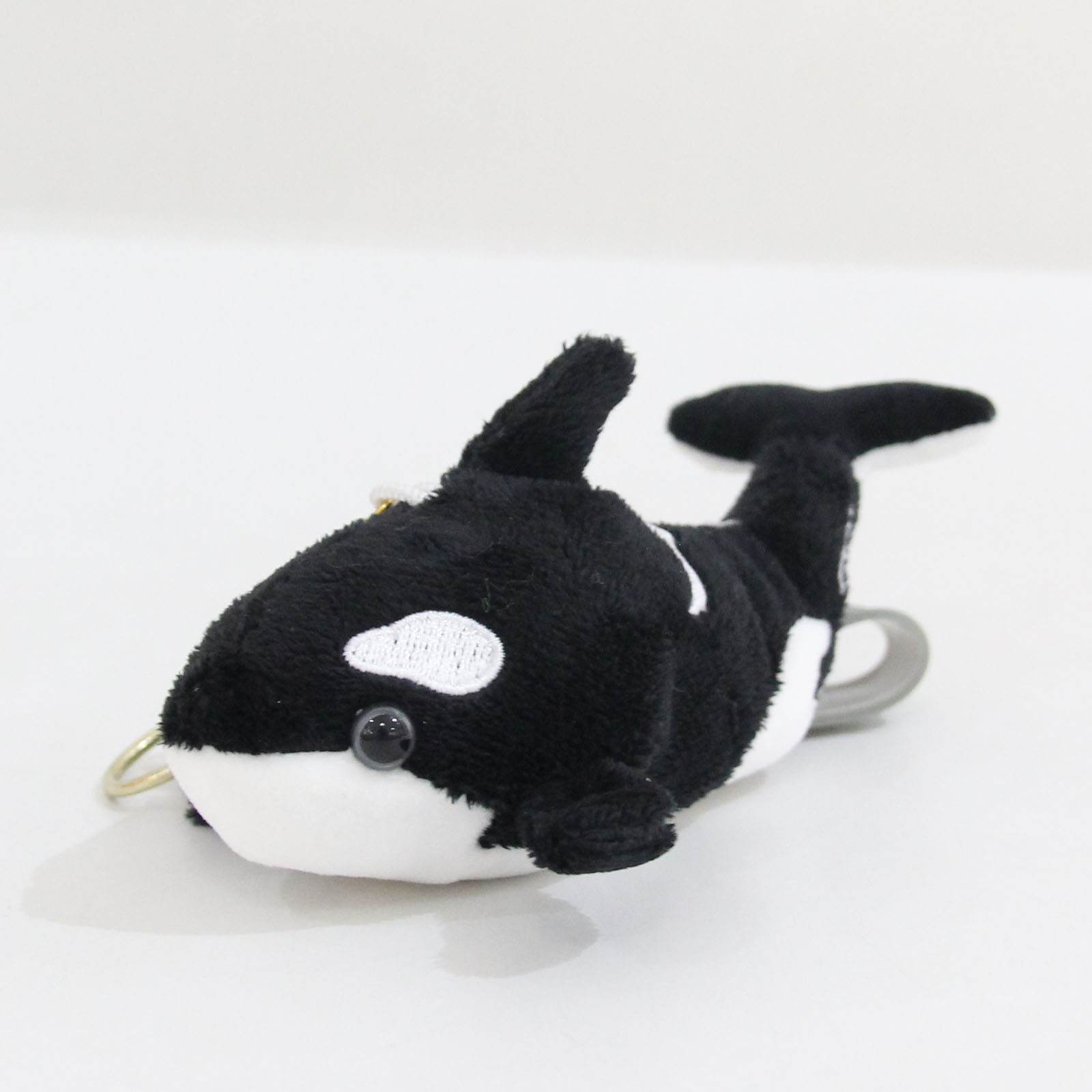 Lindo llavero de peluche de orca, muñeco de ballena suave, colgante de ballena de peluche, juguete de animal de peluche de algodón PP 16