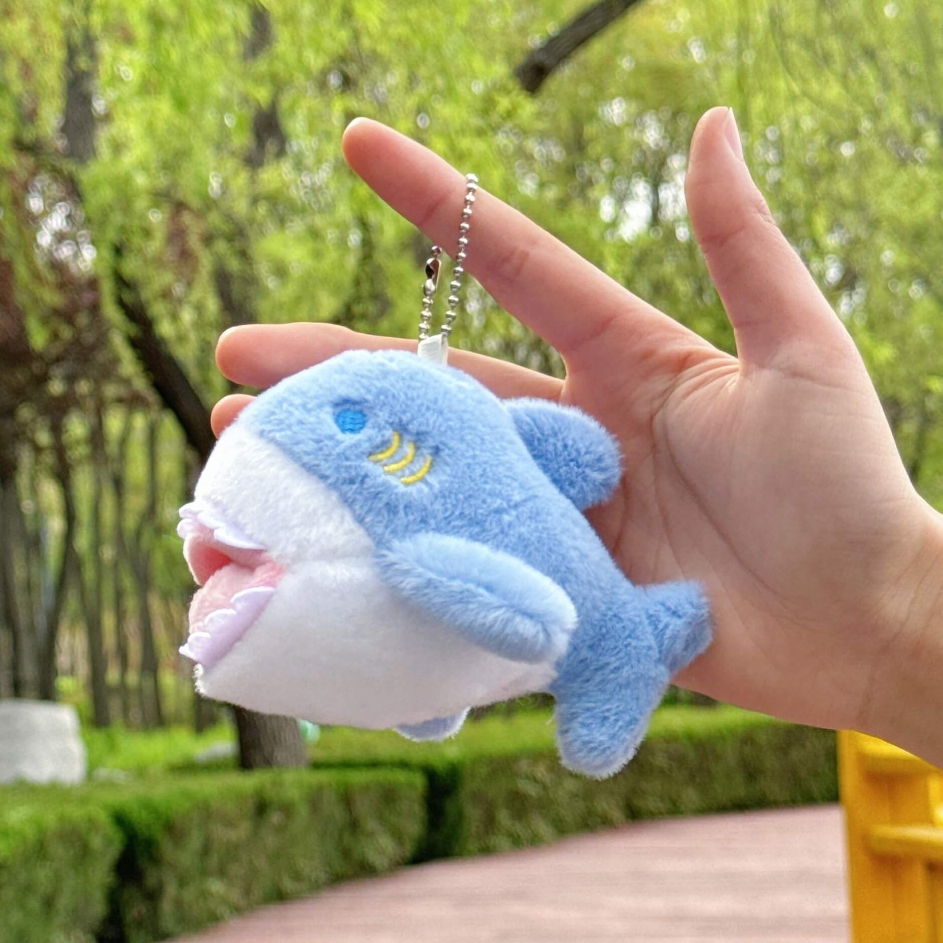 9cm MIN Blue Whale Shark Plushie Ocean Stuffed Animal Toy Pendant Kid Gift Sea Keychain Backpack Charm Accessories 15