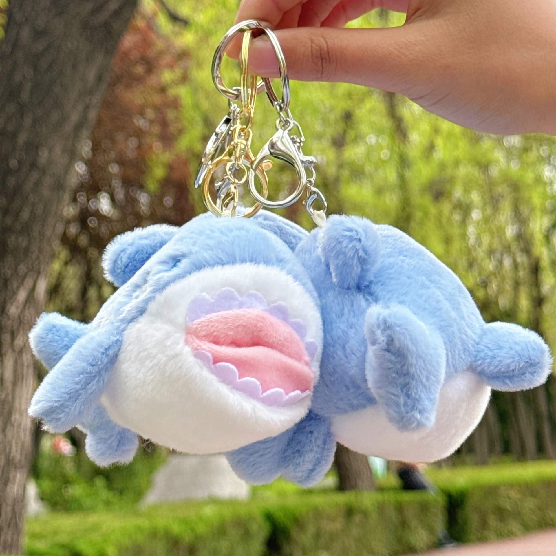 9cm MIN Blue Whale Shark Plushie Ocean Stuffed Animal Toy Pendant Kid Gift Sea Keychain Backpack Charm Accessories 12