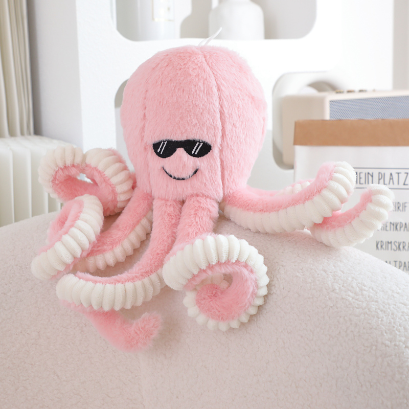 40cm Octopus Soft Toy with Sunglasses Creative Design Trendy Decoration Factory Direct Sales 15