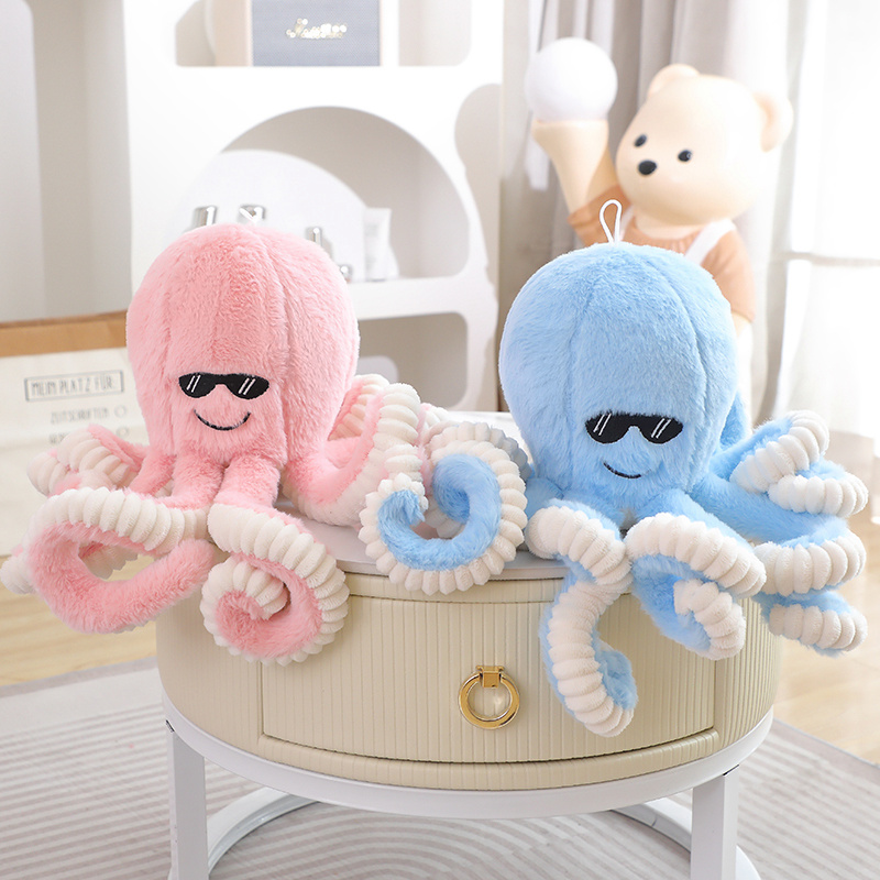 40cm Octopus Soft Toy with Sunglasses Creative Design Trendy Decoration Factory Direct Sales 14