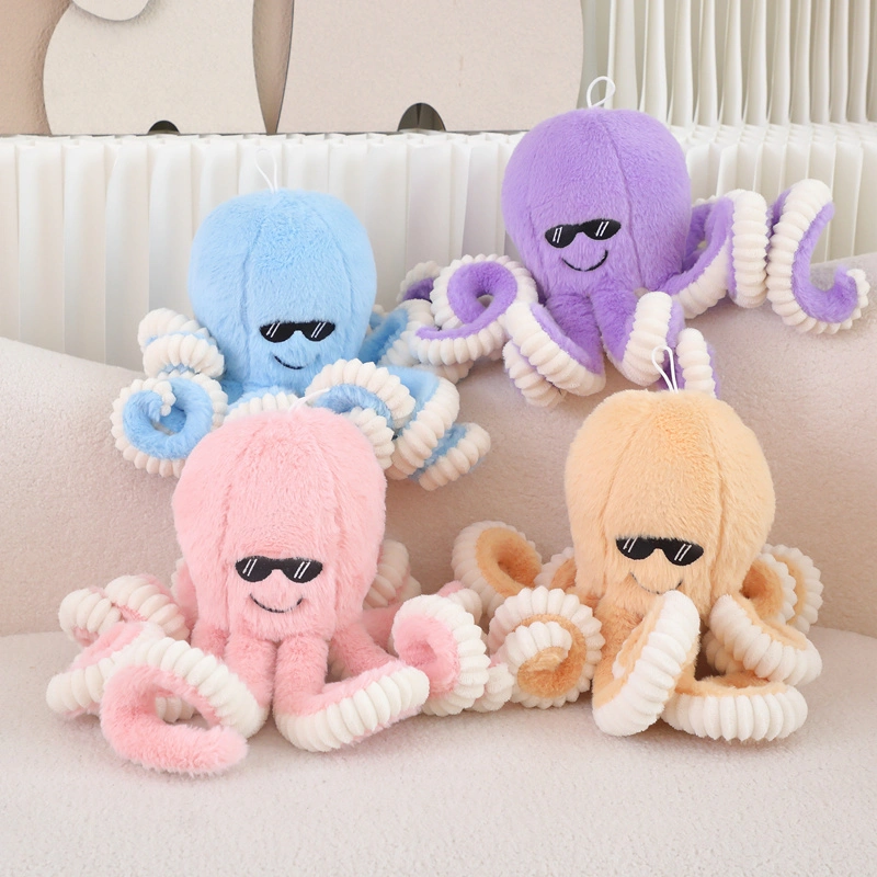 40cm Octopus Soft Toy with Sunglasses Creative Design Trendy Decoration Factory Direct Sales 1