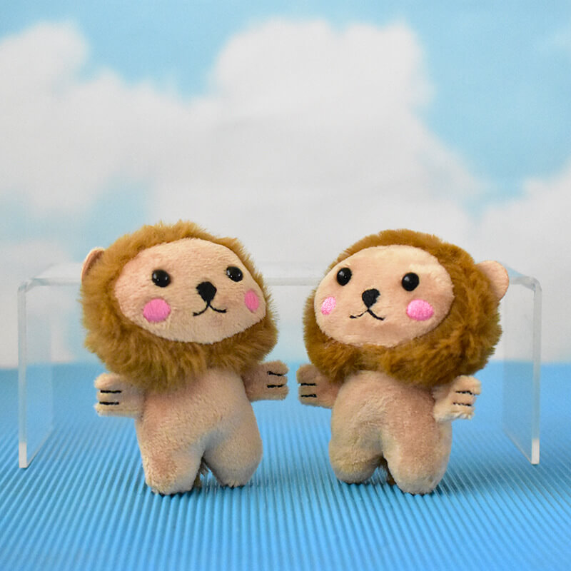 Wholesale Hot Selling Mini  Lion Soft Toy  kawaii  Plush keychains Stuffed Animal Bag Charms Pendant 11