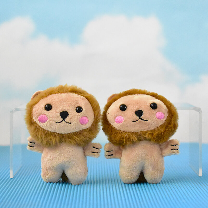 Wholesale Hot Selling Mini  Lion Soft Toy  kawaii  Plush keychains Stuffed Animal Bag Charms Pendant 12
