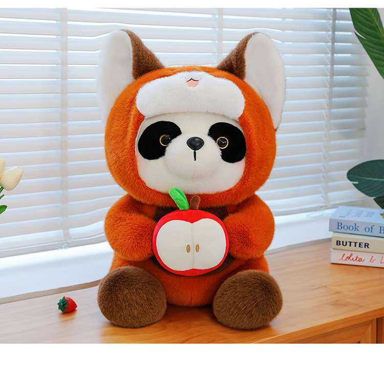Wholesale Factory Price Raccoon Plushie Cartoon Plush Toy Panda Stuffed Animal PP Cotton Gift Plush Panda with Hat 15