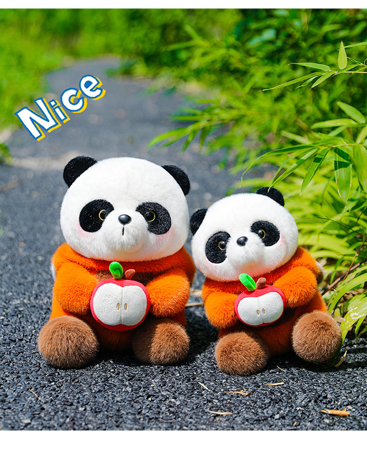 Wholesale Factory Price Raccoon Plushie Cartoon Plush Toy Panda Stuffed Animal PP Cotton Gift Plush Panda with Hat 13