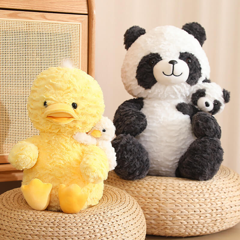 Creative Mothers Day Plush Series Penguin Panda Duck Sloth Plush Toy Weighted Stuffed Animal Doll Soft Toys For Children 12