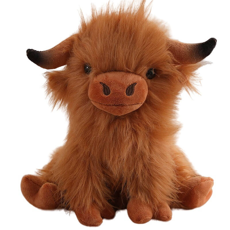 25cm Highland Cow Plush Toy Manufacturer Cattle Stuffed Animal Cushion Kids Toys Home Decor Birthday Promotional Gifts 13