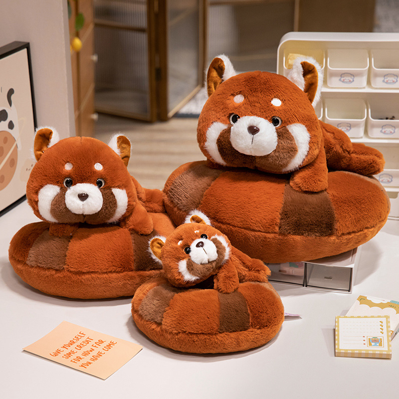 Factory direct sales of multi specification red panda soft toy weighted stuffed animal creative design red panda donuts 11