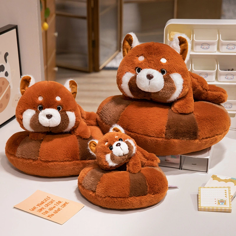 Factory direct sales of multi specification red panda soft toy weighted stuffed animal creative design red panda donuts 1