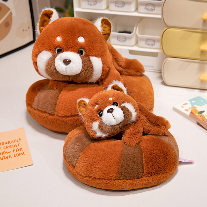 Factory direct sales of multi specification red panda soft toy weighted stuffed animal creative design red panda donuts 13
