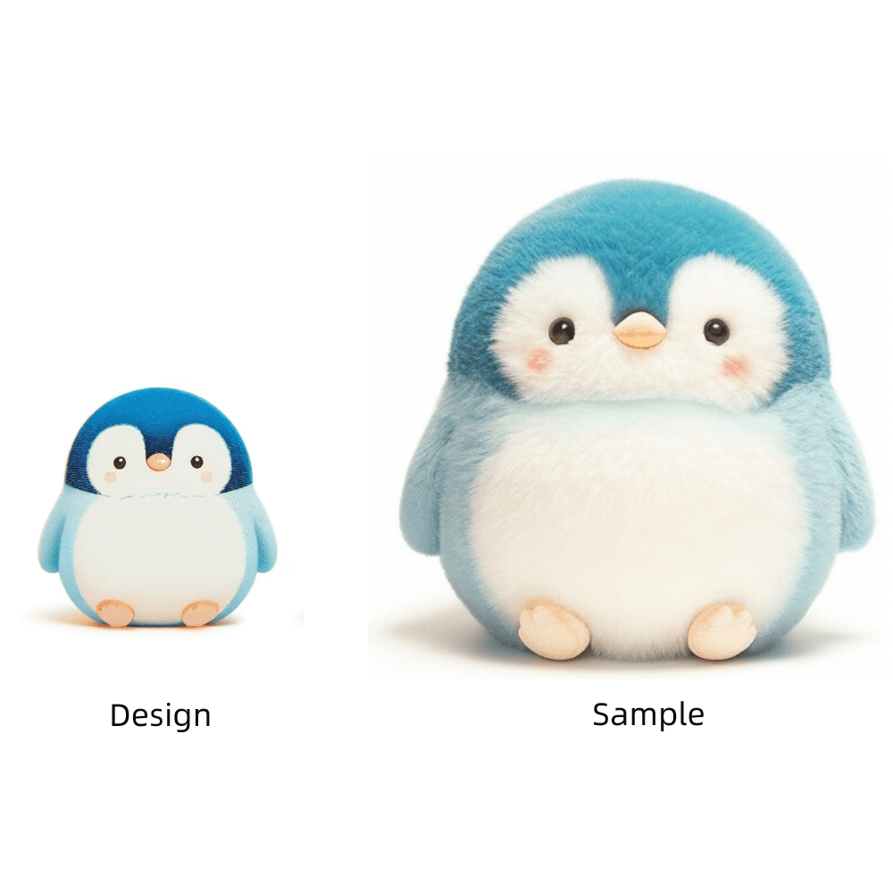 Plush Manufacturer Custom Blue Pesto Penguin Plush Toy  Stuffed Animal Custom Soft Toy Maker Fluffy Plushies 12