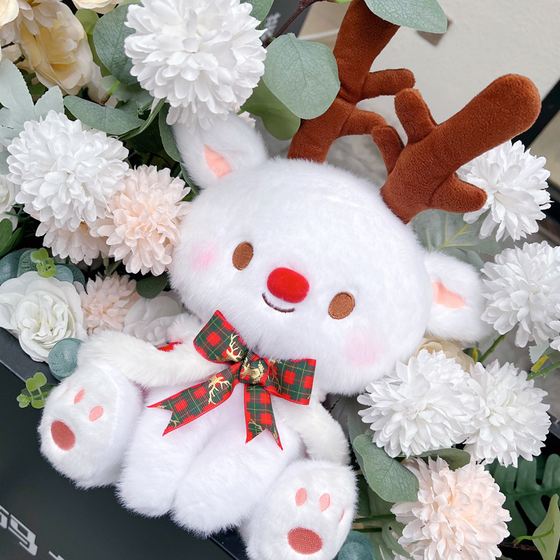 30cm bunny plush toy cute Christmas style reindeer plush toy holiday atmosphere creative design 14