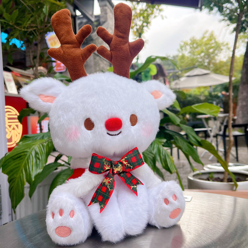 30cm bunny plush toy cute Christmas style reindeer plush toy holiday atmosphere creative design 15