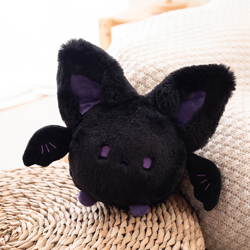 20cm bat plush toy creative design black and white round rolling little bat soft and comfortable 16