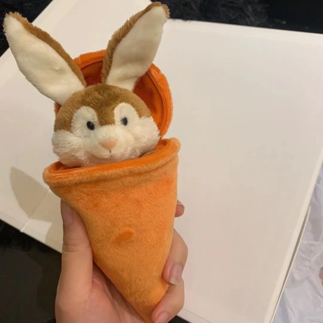 Factory Wholesale Hot Sale 15CM Cute Bunny Plush Toy Creative Transformation Carrot Rabbit Plush Toy Stuffed Animal Toys 9
