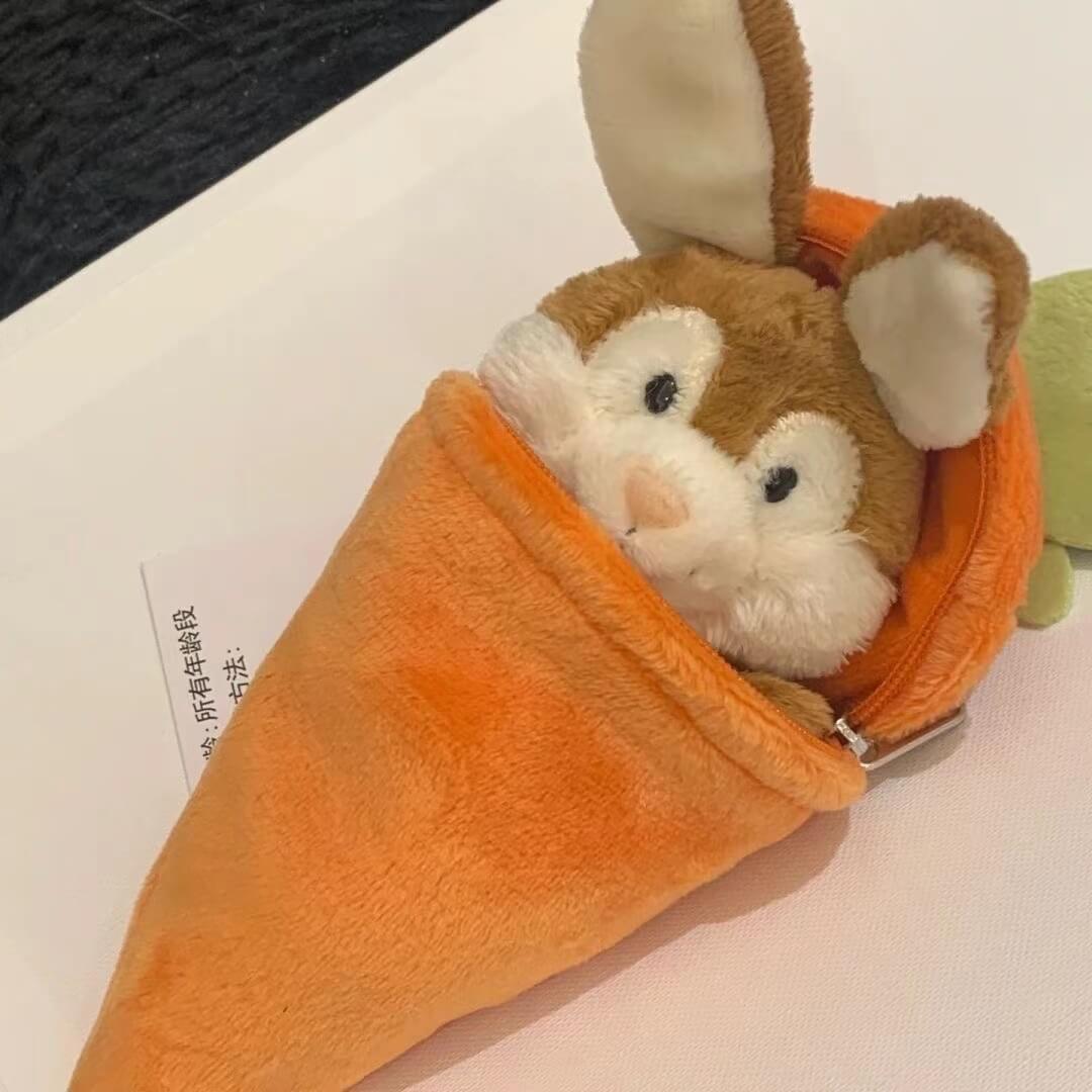 Factory Wholesale Hot Sale 15CM Cute Bunny Plush Toy Creative Transformation Carrot Rabbit Plush Toy Stuffed Animal Toys 12