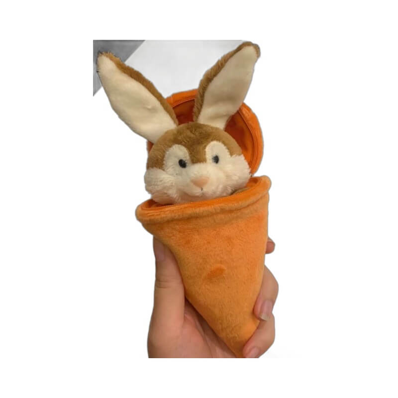 Factory Wholesale Hot Sale 15CM Cute Bunny Plush Toy Creative Transformation Carrot Rabbit Plush Toy Stuffed Animal Toys 13