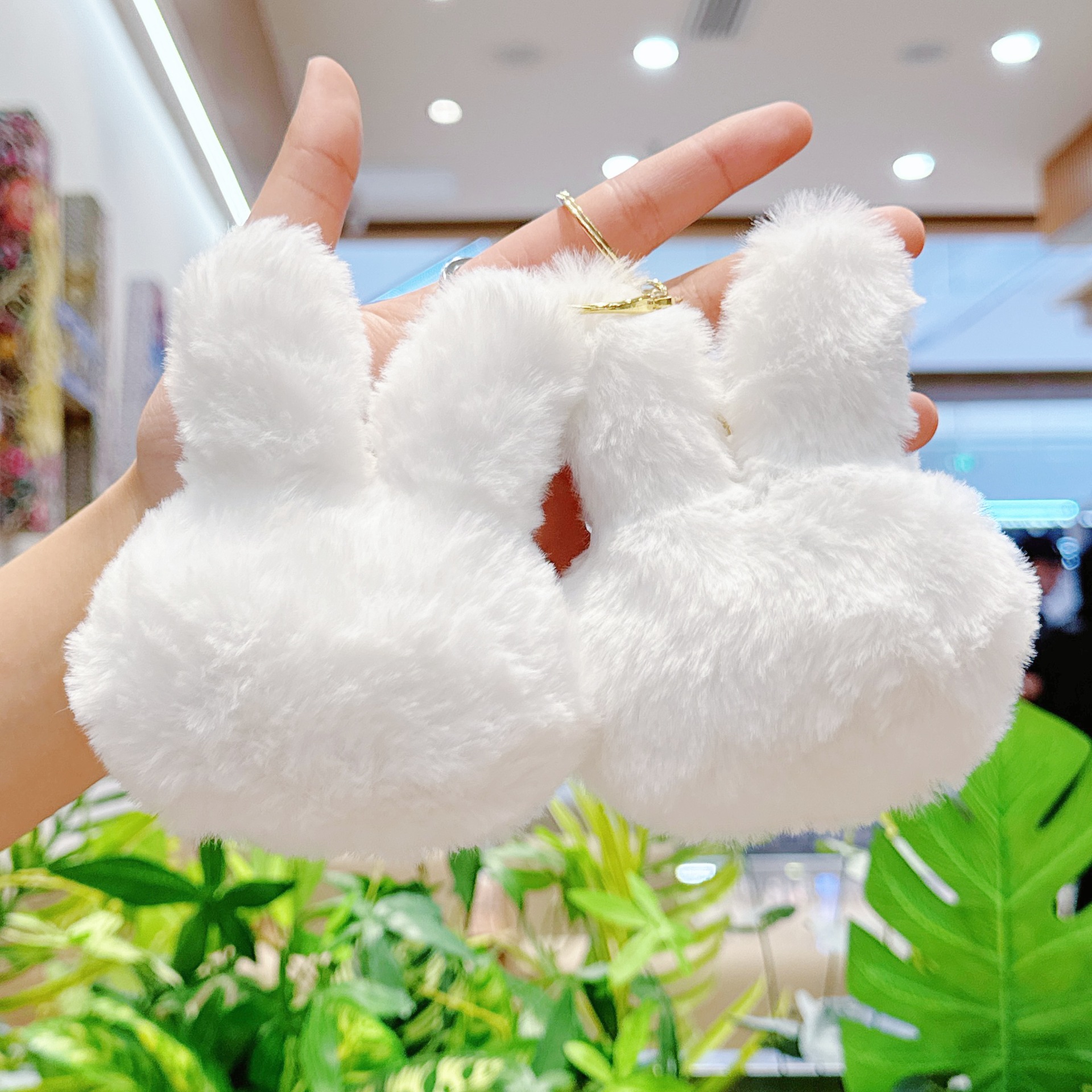 Wholesale Embroidered Rabbit Plush Toy Keychain Bunny Head Pendant Bag Hot-selling Factory Price Promotional Plush 12