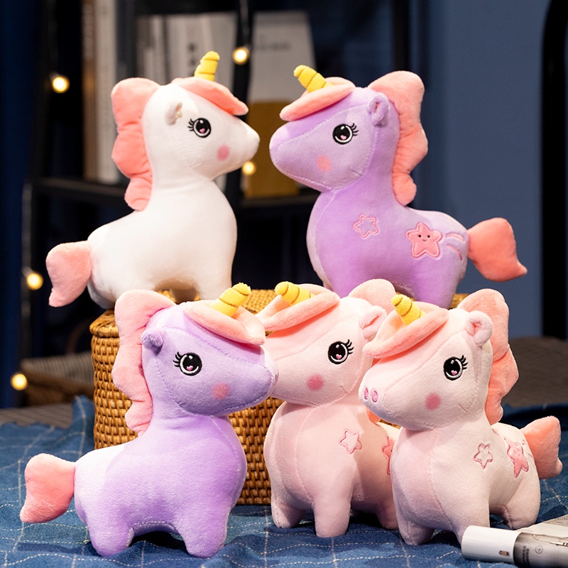 25cm Unicorn Soft Toy Colorful Unicorn Plush Doll Creative Design Cute and Soft Gift for Children 11