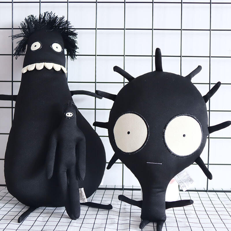 New Trending Wholesale Black Monster  Plush Toy Alien Plushies Halloween Funny Toys  PP Cotton Perfect Gift Girls 18