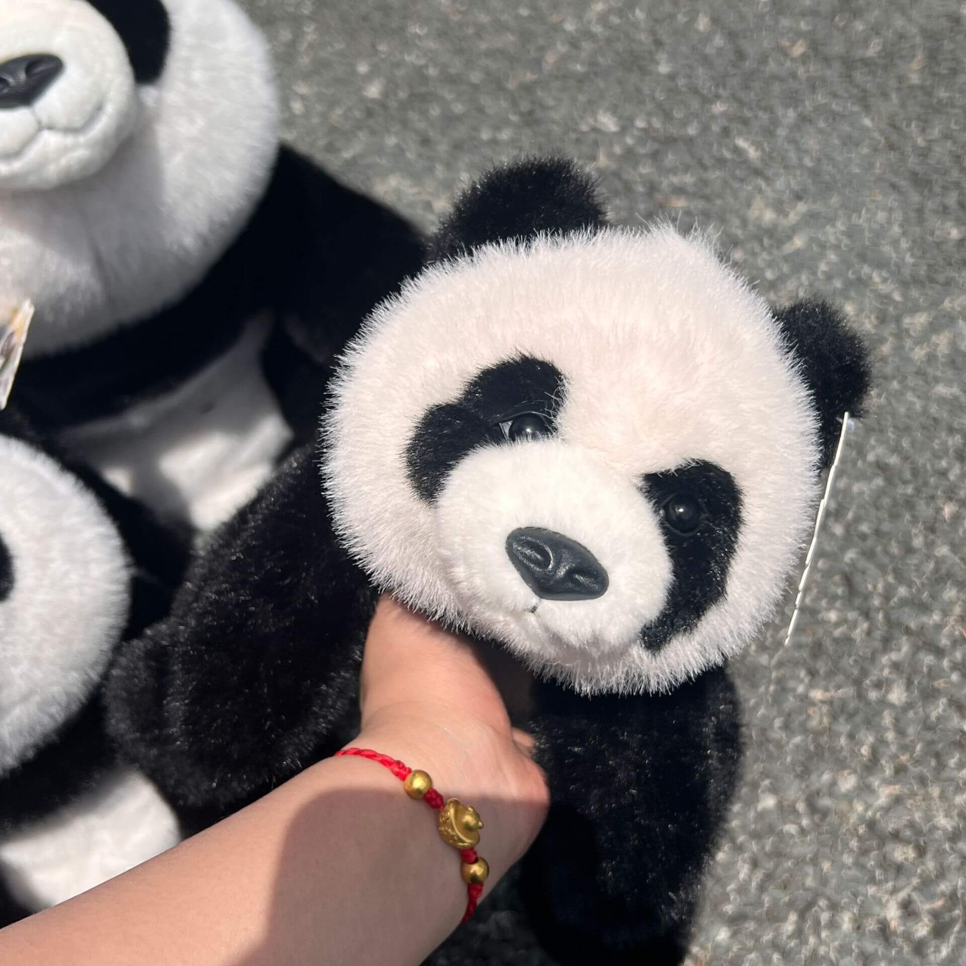 Hot Selling Cartoon Panda Plush Toys Black White Panda Stuffed Animals Soft  Character Design Embroidered Logo Gift 16