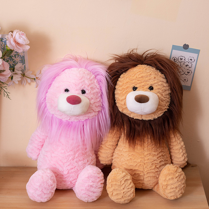 Lion Plush Toy comes in brown and pink colors, with creative designs to soothe and accompany children as gifts 12