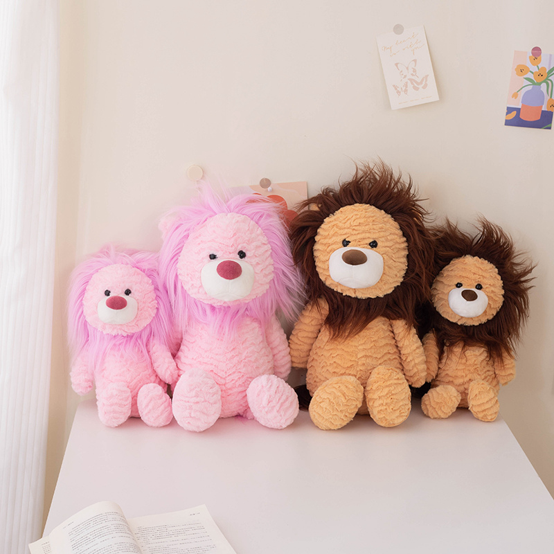 Lion Plush Toy comes in brown and pink colors, with creative designs to soothe and accompany children as gifts 11