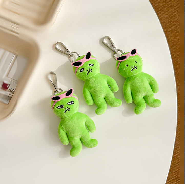 Alice Plushies Green Alien Cute Small Expressions Plush Small Pendant Keychain Cute Trendy Match 12