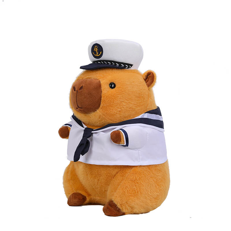 Wholesale Of New Multiple Sizes Funny Navy Capybara Stuffed Toy Plush Toy Throw Pillow Home Decor Desk Decoration 15