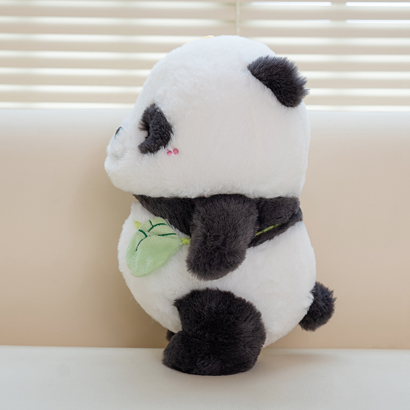 25cm Flower Panda Plush Doll Creative Design Bamboo Bag Cute and Warm Gift Accompanying and Soothing 16