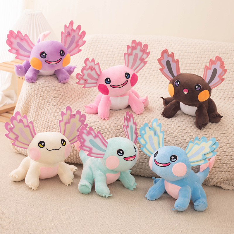 Factory direct sales of multi-color axolotl plush toys with creative design and cute gifts 11