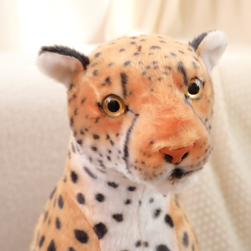 Cute and soft cheetah plush toys accompany children's growth, warm and cute pets for home decoration, hugs 14