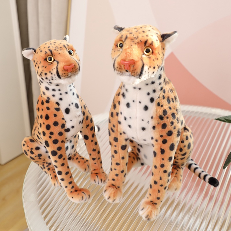 Cute and soft cheetah plush toys accompany children's growth, warm and cute pets for home decoration, hugs 13