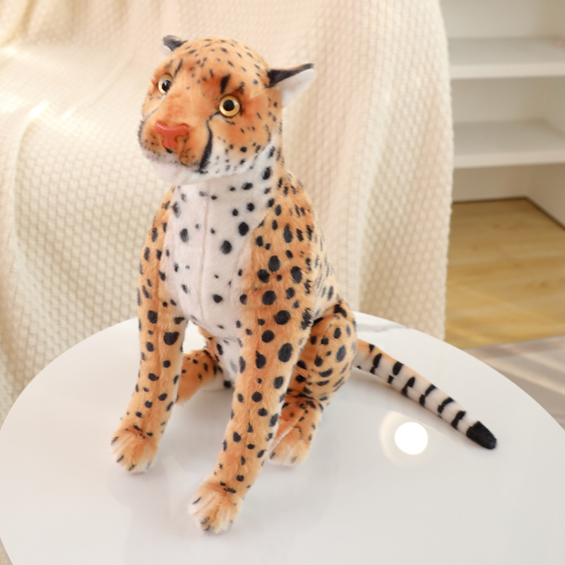 Cute and soft cheetah plush toys accompany children's growth, warm and cute pets for home decoration, hugs 16