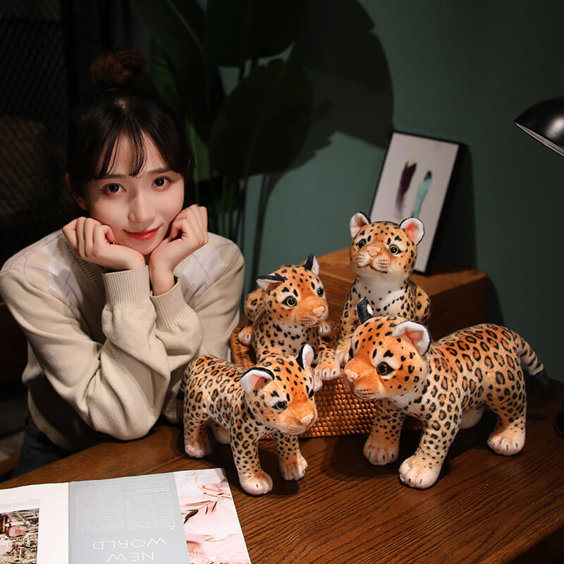 Plush Toy Manufacturer Wholesale Lifelike Cheetah Plush Toy Simulation Baby Leopard Stuffed Animal For Promotional Gift 17