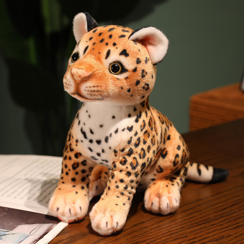 Plush Toy Manufacturer Wholesale Lifelike Cheetah Plush Toy Simulation Baby Leopard Stuffed Animal For Promotional Gift 15