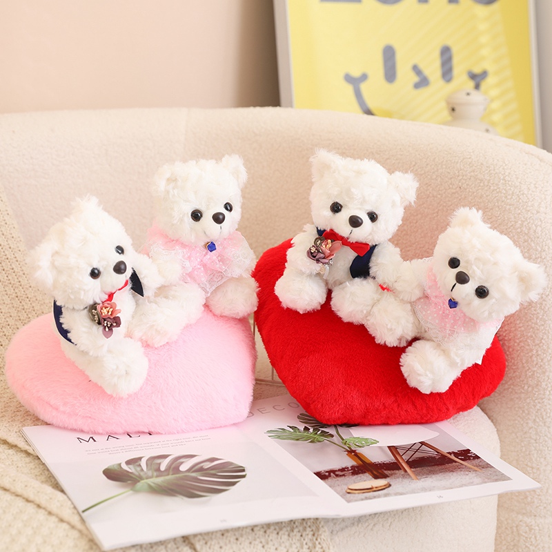 Teddy Bear Plush Doll Valentine's Day Love Couple Gift Creative Design Cute Soft Comfortable Comfortable Companion 13