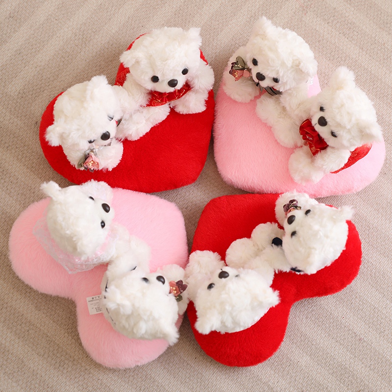 Teddy Bear Plush Doll Valentine's Day Love Couple Gift Creative Design Cute Soft Comfortable Comfortable Companion 11