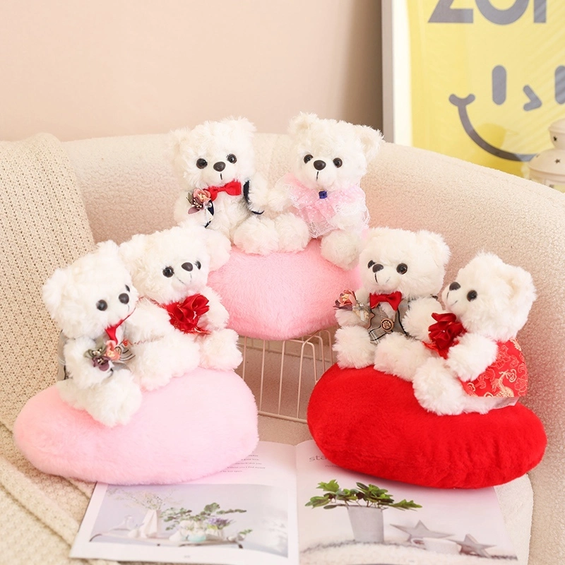 Teddy Bear Plush Doll Valentine's Day Love Couple Gift Creative Design Cute Soft Comfortable Comfortable Companion 1