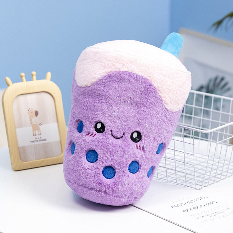 Hot Sale Simulation Snack Drink Boba Plush Stuffed Toy Soft Ice Cream Milk Tea Plushie Pillow Creative Valentine's Day 16
